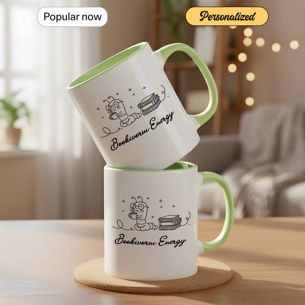 Booktrovert Cafe Mug – Book Lover Coffee Cup – Introvert Reader Gift – Multi Color Ringer Mug 11oz 15oz |Mug 103